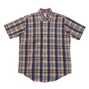 Brooks Brothers 346 Shirt Mens M Medium Plaid Cotton Button Down Original Polo